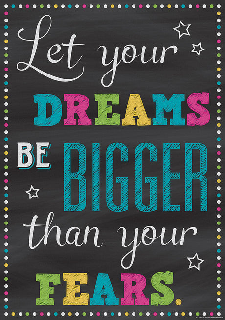 Let Your Dreams Be Bigger Than Your Fears Positive Poster