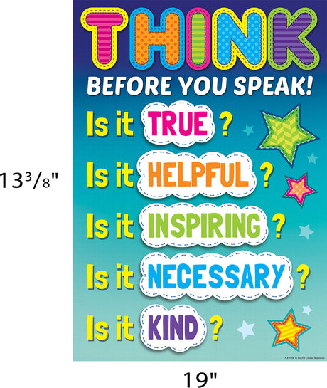 Think Before You Speak Positive Poster