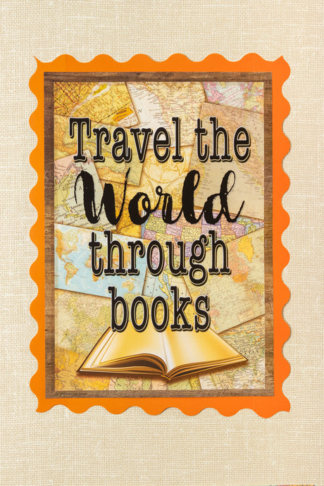 Travel the World Through Books Positive Poster
