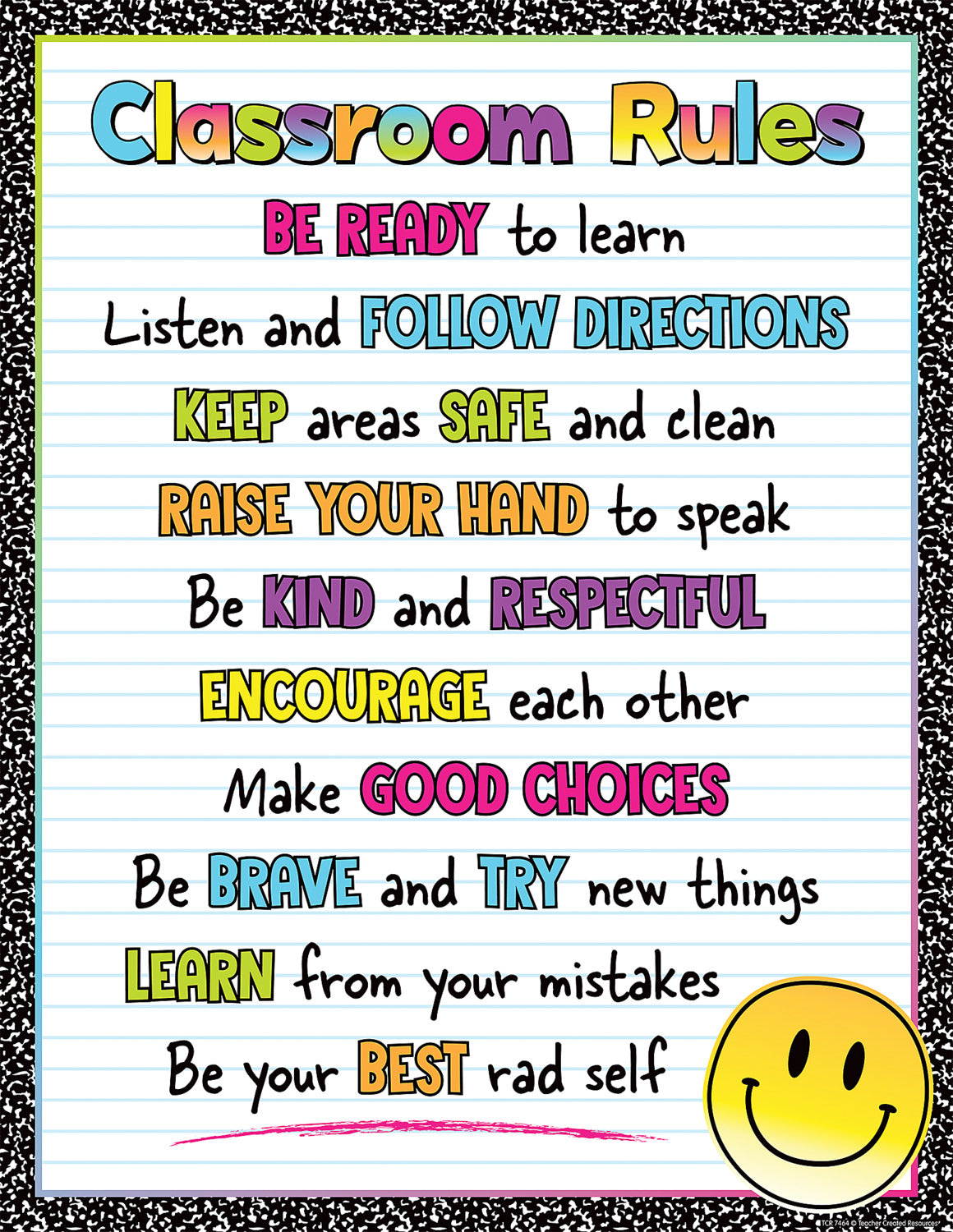 Brights 4Ever Classroom Rules Chart