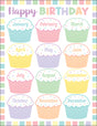 Pastel Pop Happy Birthday Chart