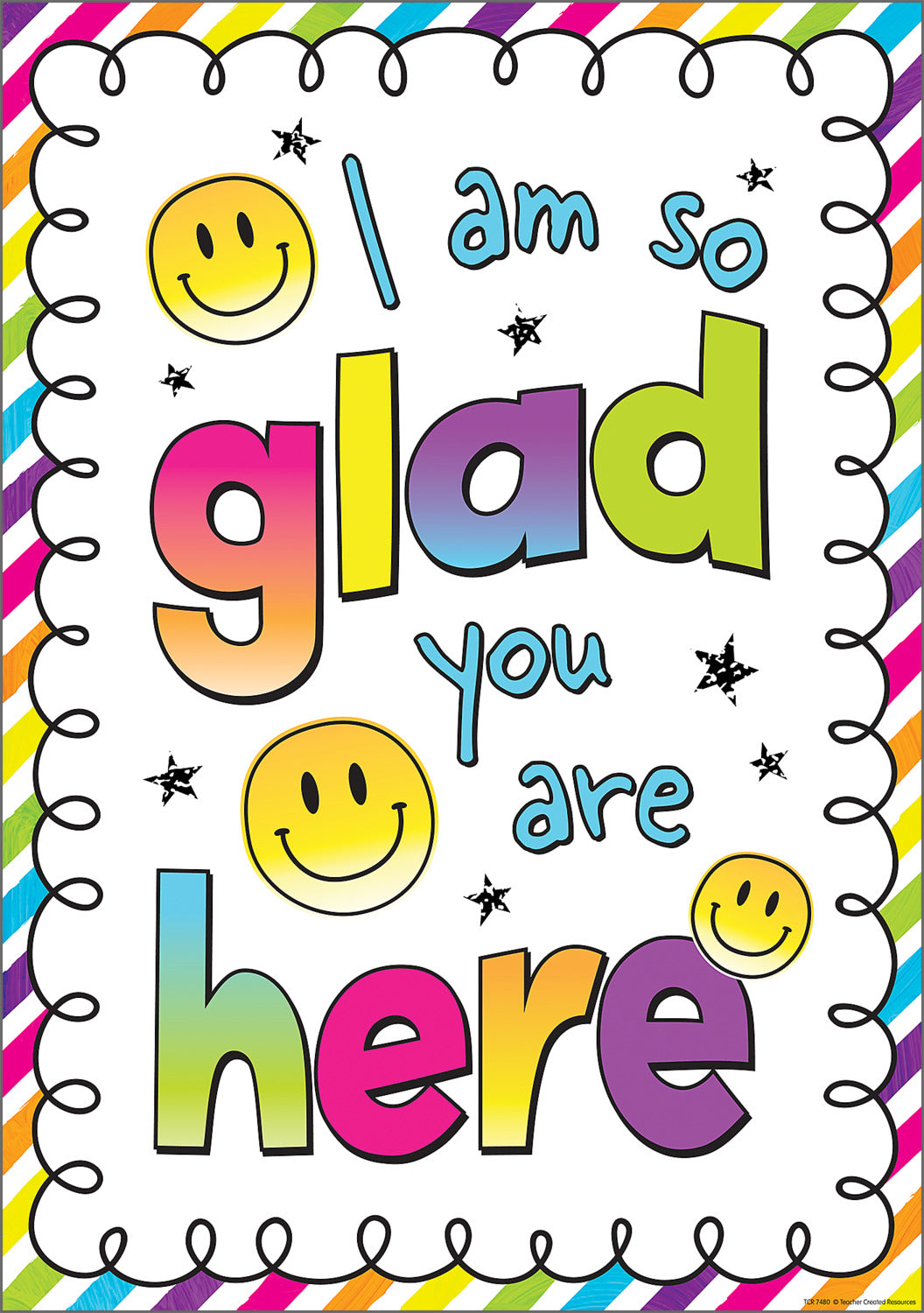 I Am So Glad You Are Here Positive Poster