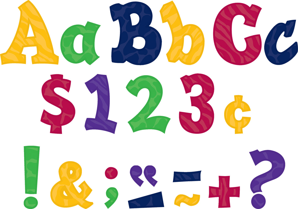 Multicolor Sassy Animal 3" Letters