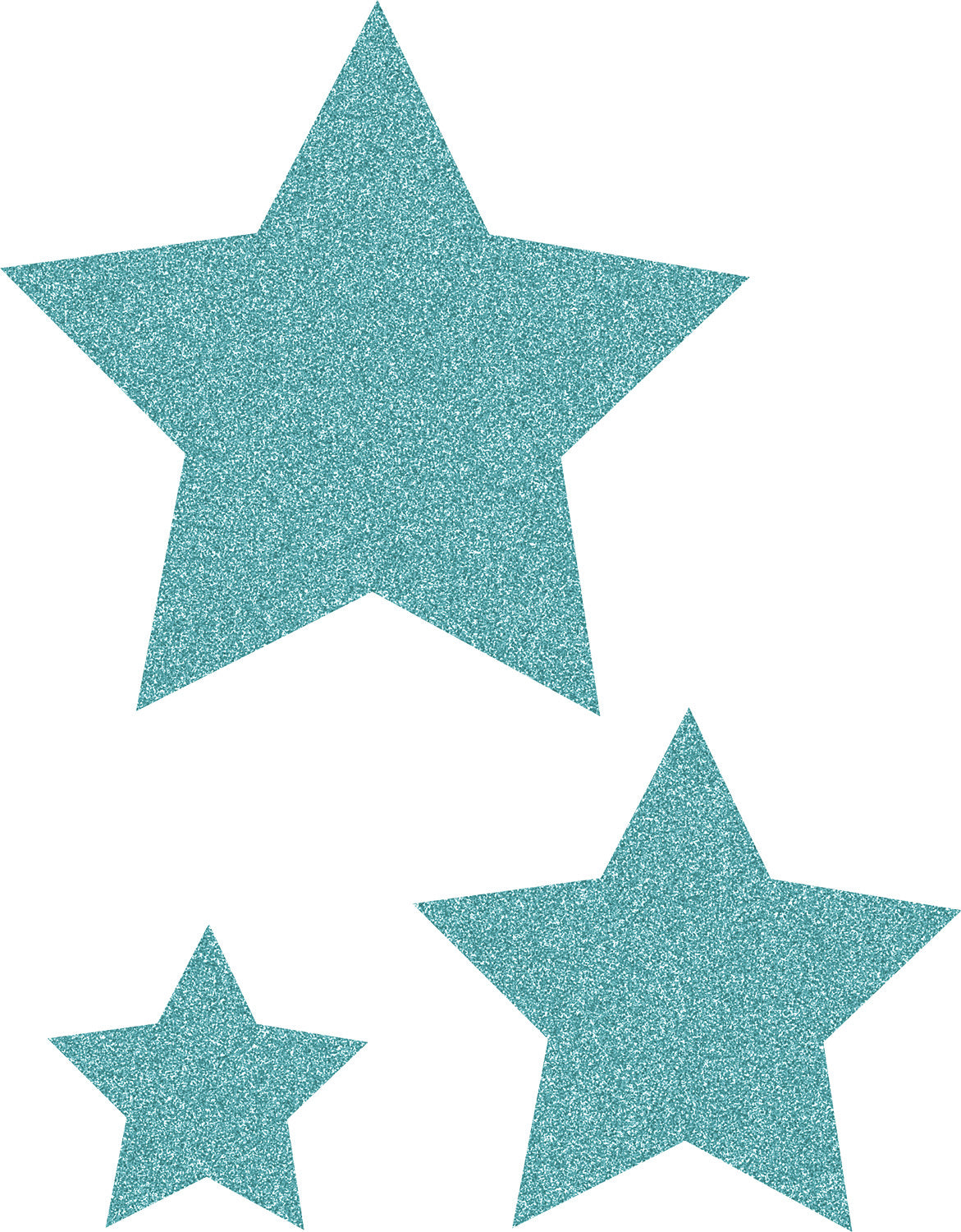 Ice Blue Glitz Stars Accents - Assorted Sizes