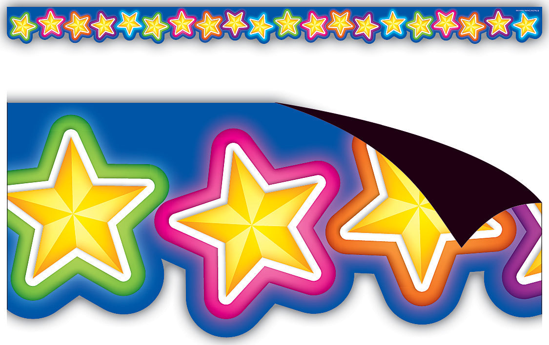 Neon Stars Magnetic Border