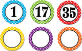 Polka Dots Numbers Magnetic Accents