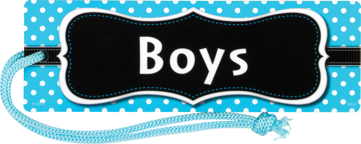 Aqua Polka Dots Magnetic Boys Pass