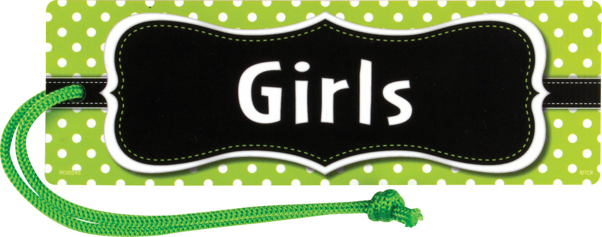 Lime Polka Dots Magnetic Girls Pass