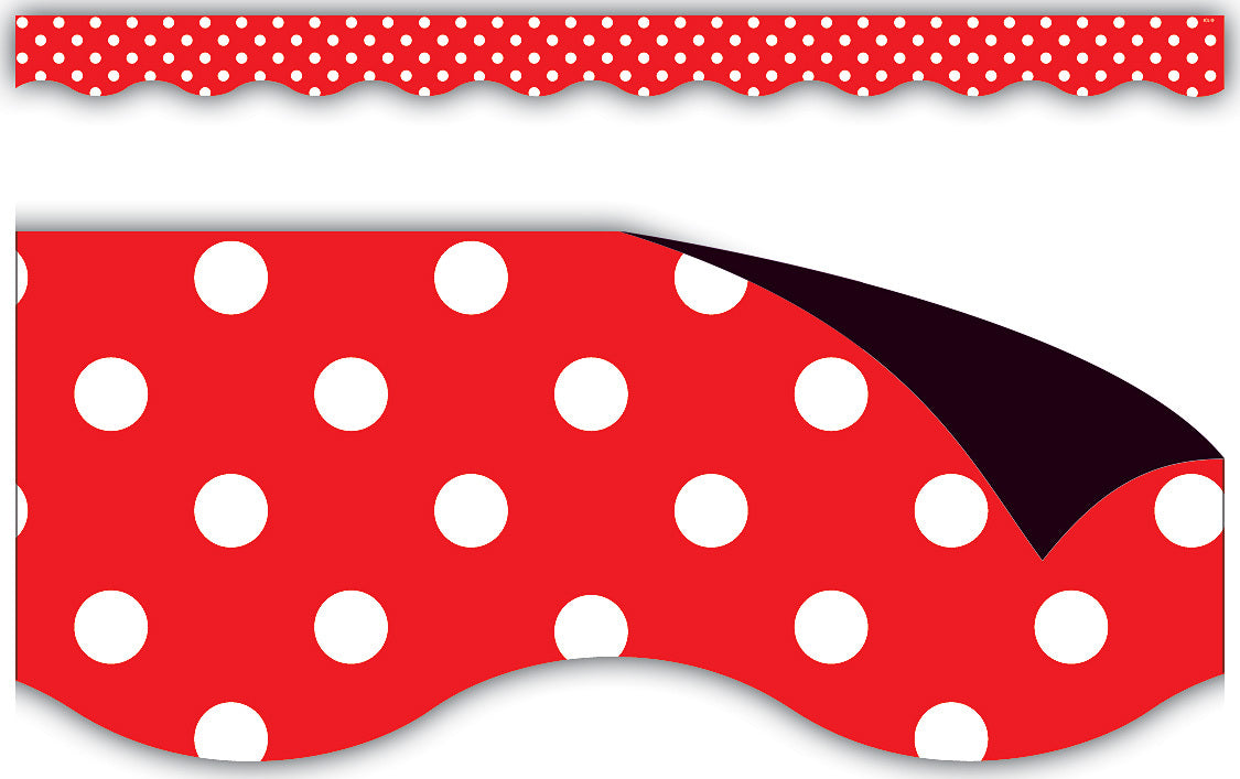 Red Polka Dots Magnetic Border