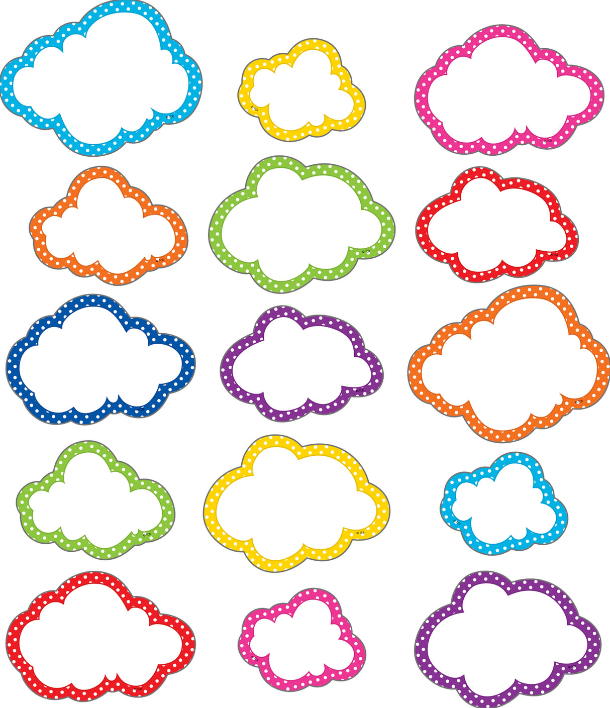 Clingy Thingies: Polka Dots Clouds Accents