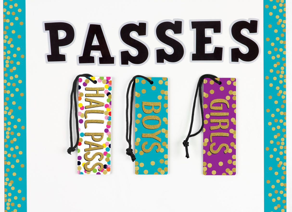 Confetti Magnetic Hall Pass