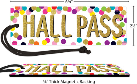 Confetti Magnetic Hall Pass