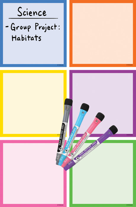 Colorful Dry-Erase Magnetic Square Notes