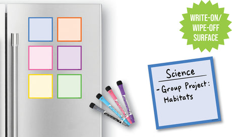 Colorful Dry-Erase Magnetic Square Notes