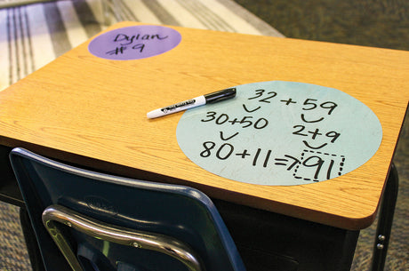 Spot On® Dry-Erase Desktop Writing Spots Painted Wood - 10-1/2"