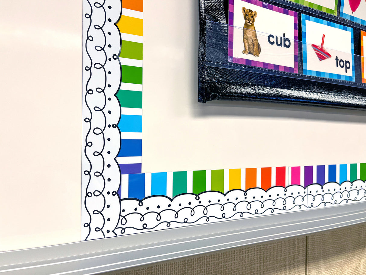Colorful Stripes Magnetic Border