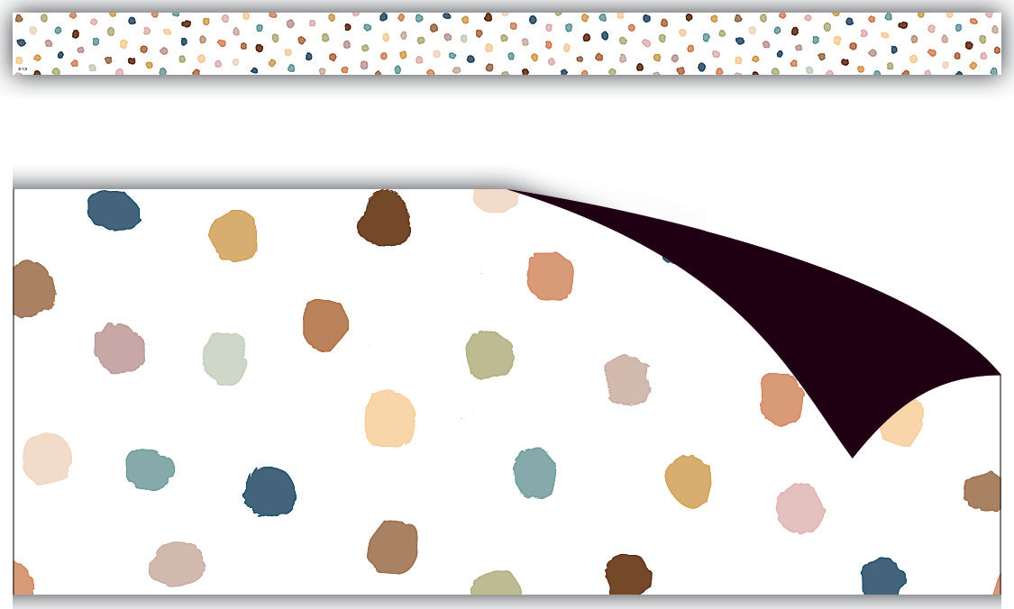 Everyone is Welcome Painted Dots Magnetic Border