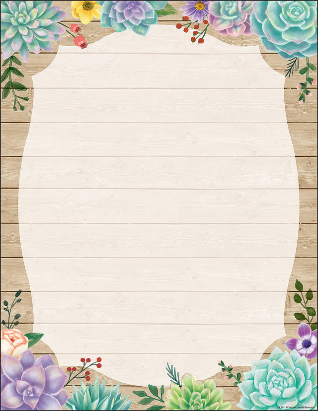 Rustic Bloom Blank Chart