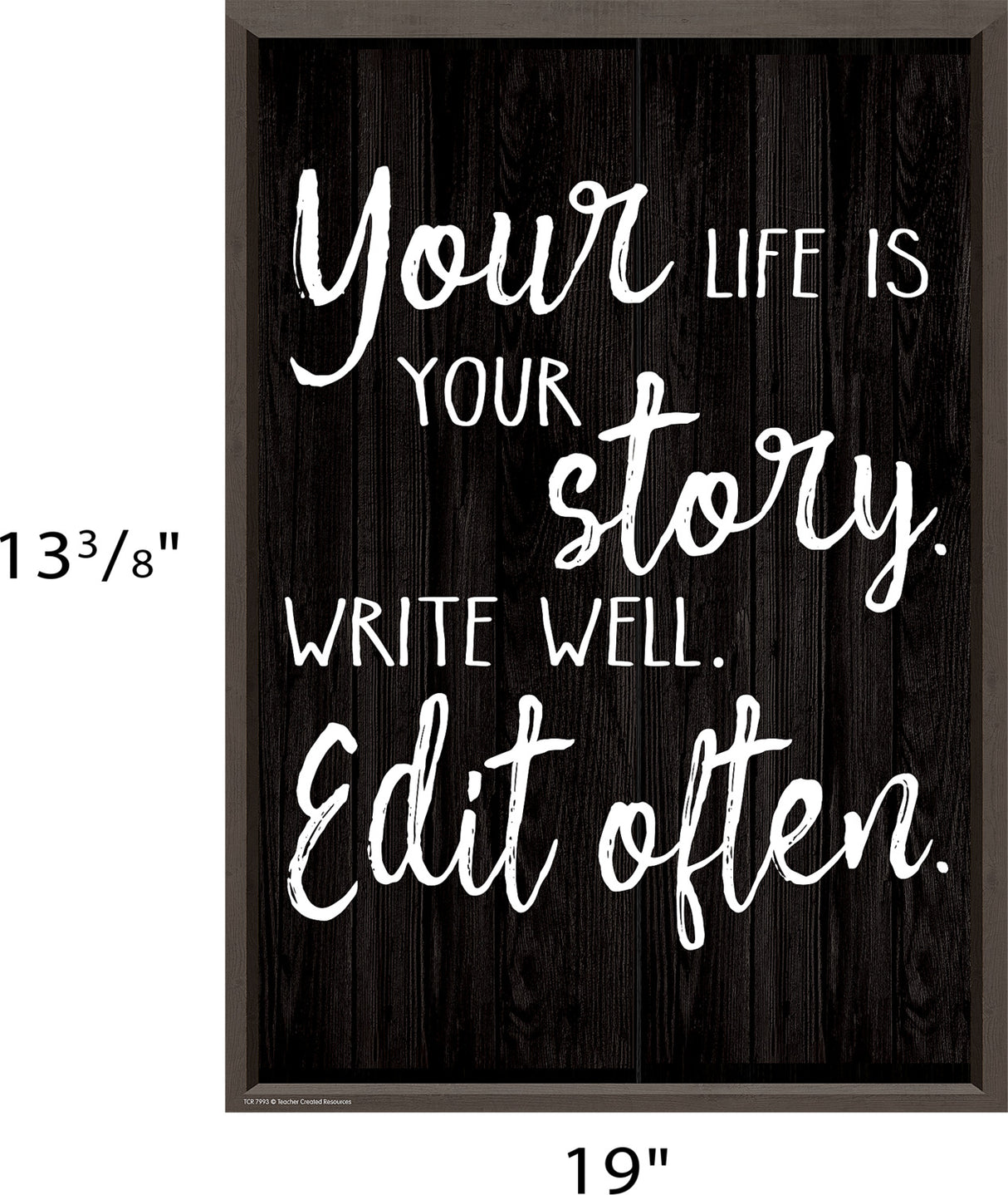 Your Life is Your Story. Write Well. Edit Often. Positive Poster