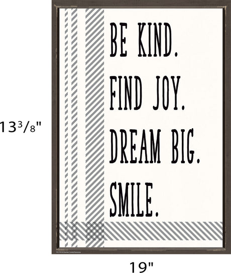Be Kind. Find Joy. Dream Big. Smile. Positive Poster