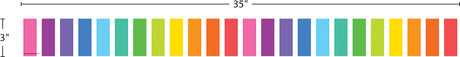 Colorful Stripes Straight Border Trim