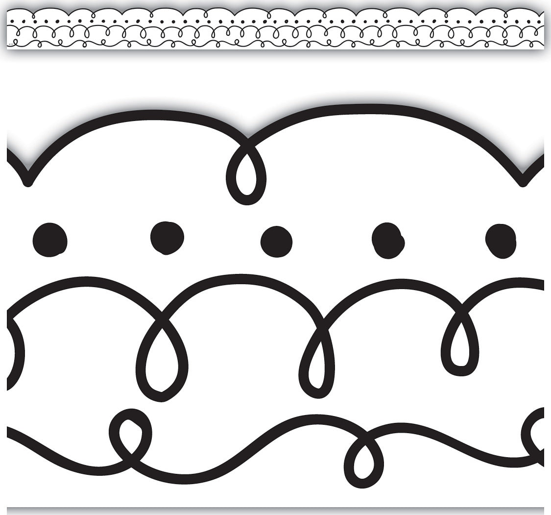 Squiggles and Dots Die-Cut Border Trim