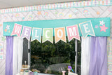 Pastel Pop Pennants Welcome Bulletin Board