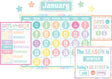 Pastel Pop Calendar Bulletin Board