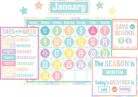 Pastel Pop Calendar Bulletin Board