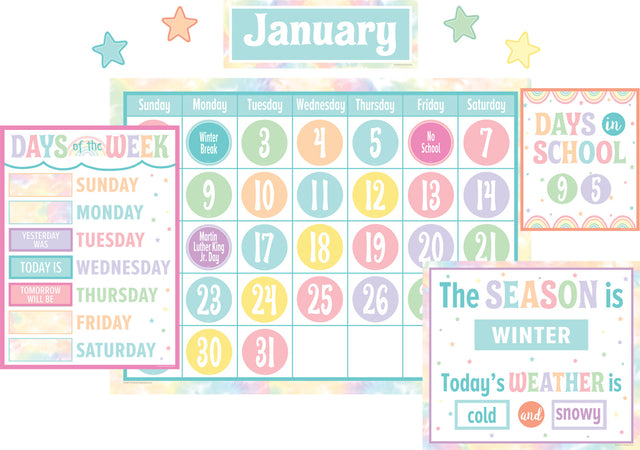Pastel Pop Calendar Bulletin Board