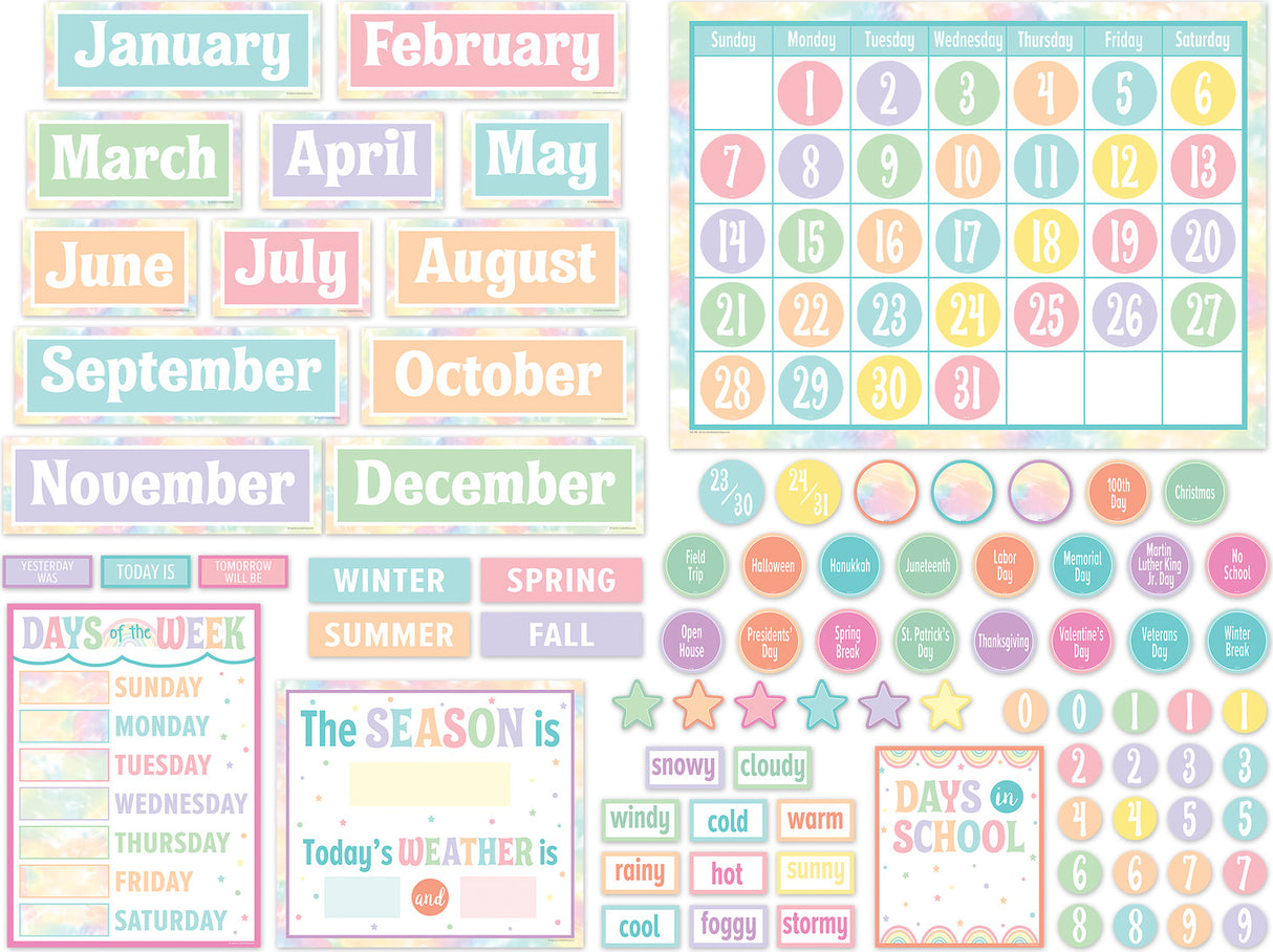 Pastel Pop Calendar Bulletin Board