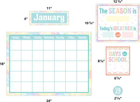 Pastel Pop Calendar Bulletin Board