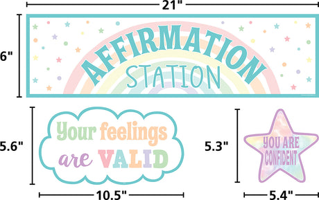 Pastel Pop Positive Affirmations Mini Bulletin Board