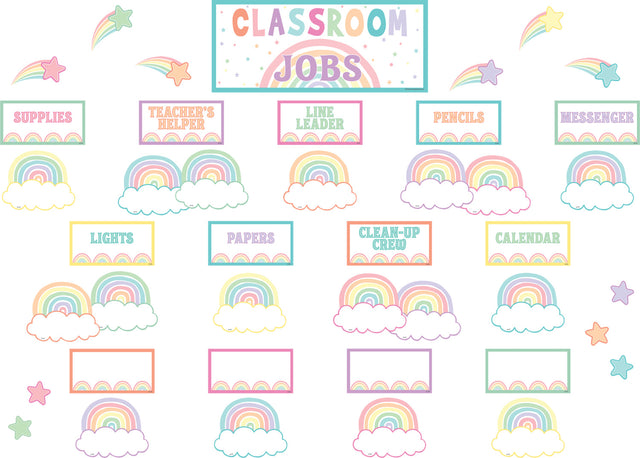 Pastel Pop Classroom Jobs Mini Bulletin Board