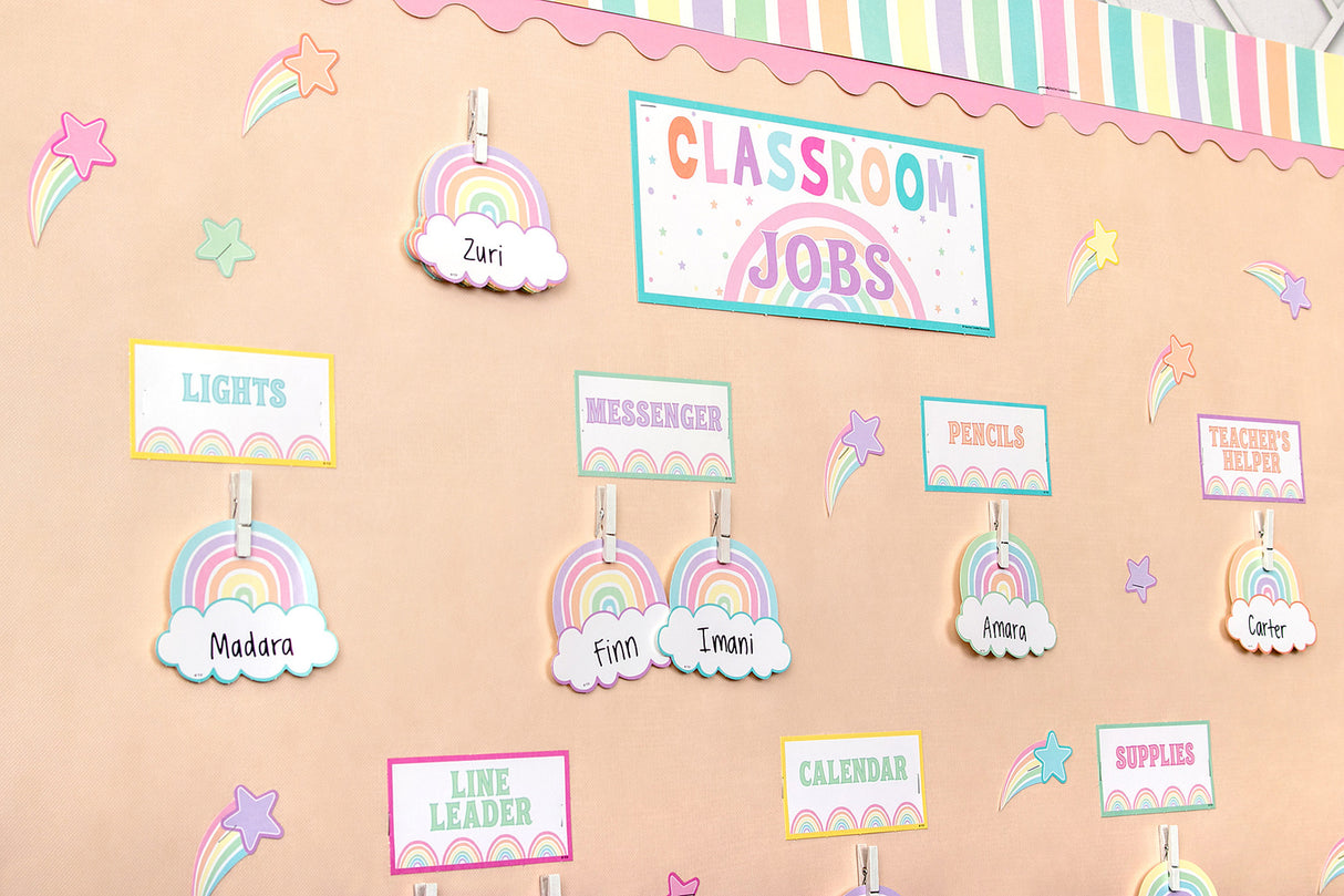 Pastel Pop Classroom Jobs Mini Bulletin Board