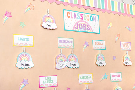 Pastel Pop Classroom Jobs Mini Bulletin Board