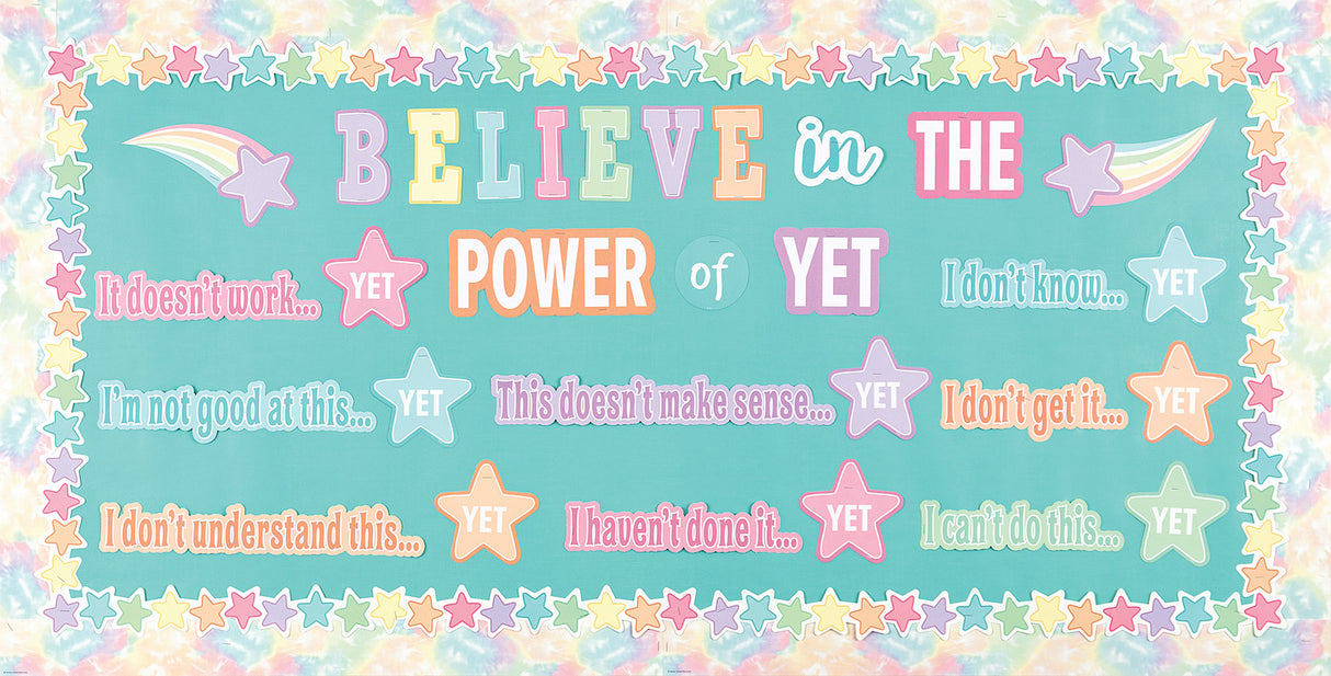 Pastel Pop Believe in the Power of Yet Mini Bulletin Board
