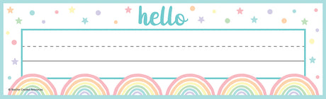 Pastel Pop Flat Name Plates