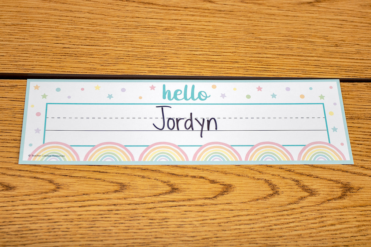 Pastel Pop Flat Name Plates