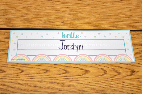 Pastel Pop Flat Name Plates