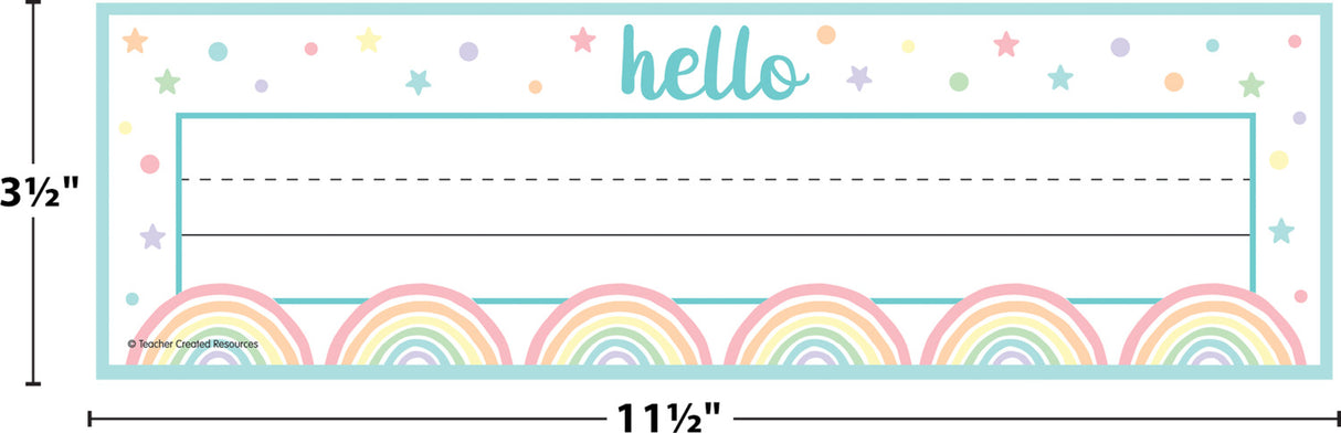 Pastel Pop Flat Name Plates