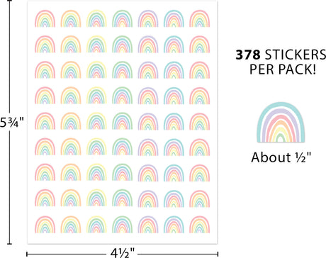 Pastel Pop Rainbows Mini Stickers
