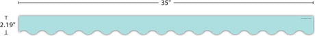 Pastel Blue Scalloped Border Trim