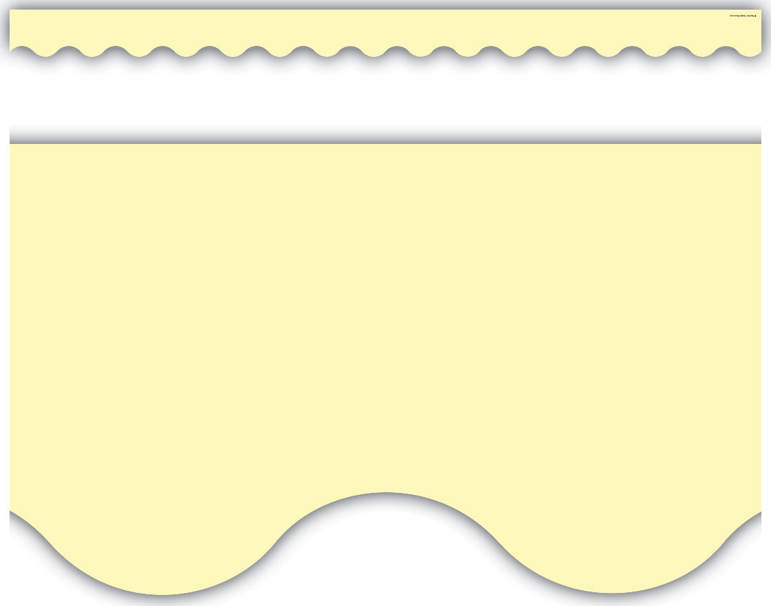 Pastel Yellow Scalloped Border Trim