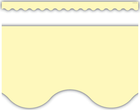 Pastel Yellow Scalloped Border Trim