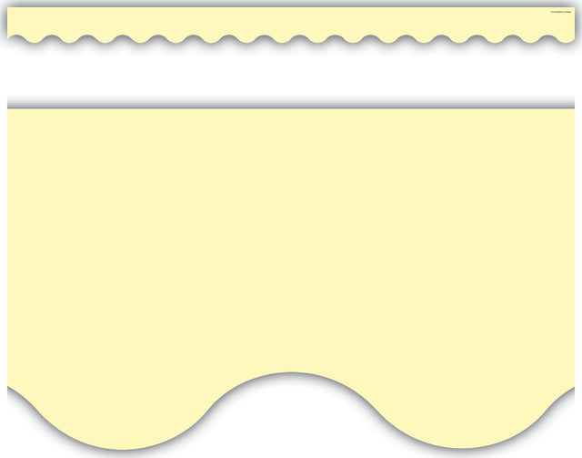 Pastel Yellow Scalloped Border Trim