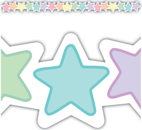 Pastel Pop Stars Die-Cut Border Trim