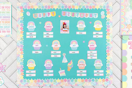Pastel Pop Stars Die-Cut Border Trim