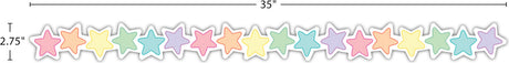 Pastel Pop Stars Die-Cut Border Trim