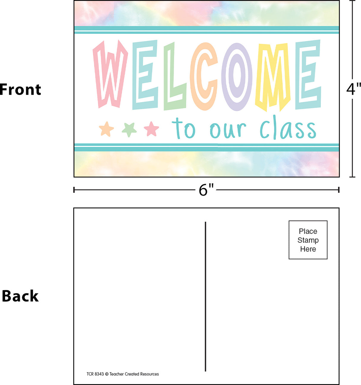 Pastel Pop Welcome Postcards